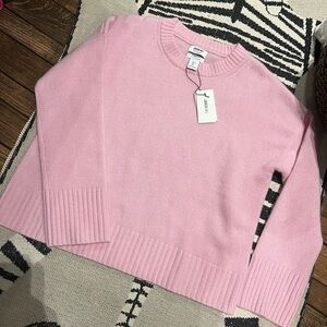 NWT 100% Cashmere Jason Wu Soft Pink Crew Neck Sweater